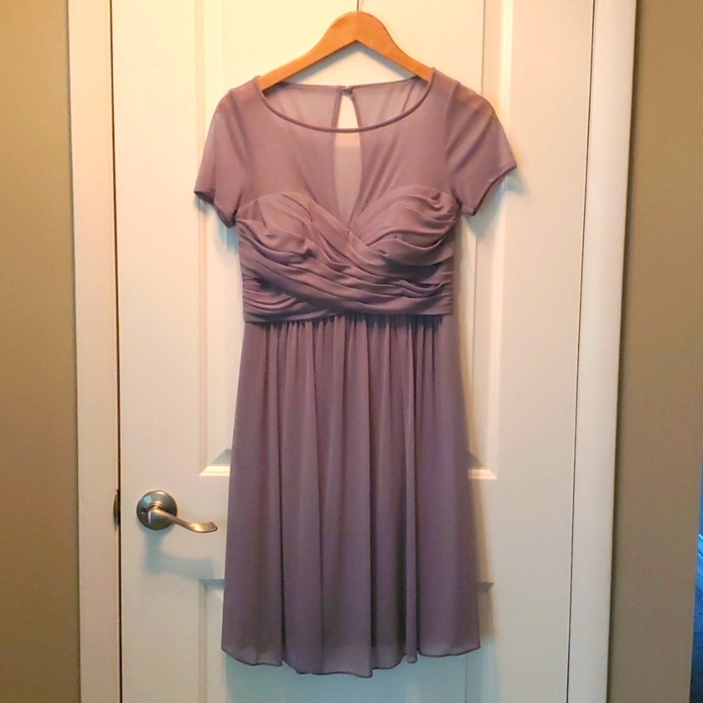 David's Bridal grey dress